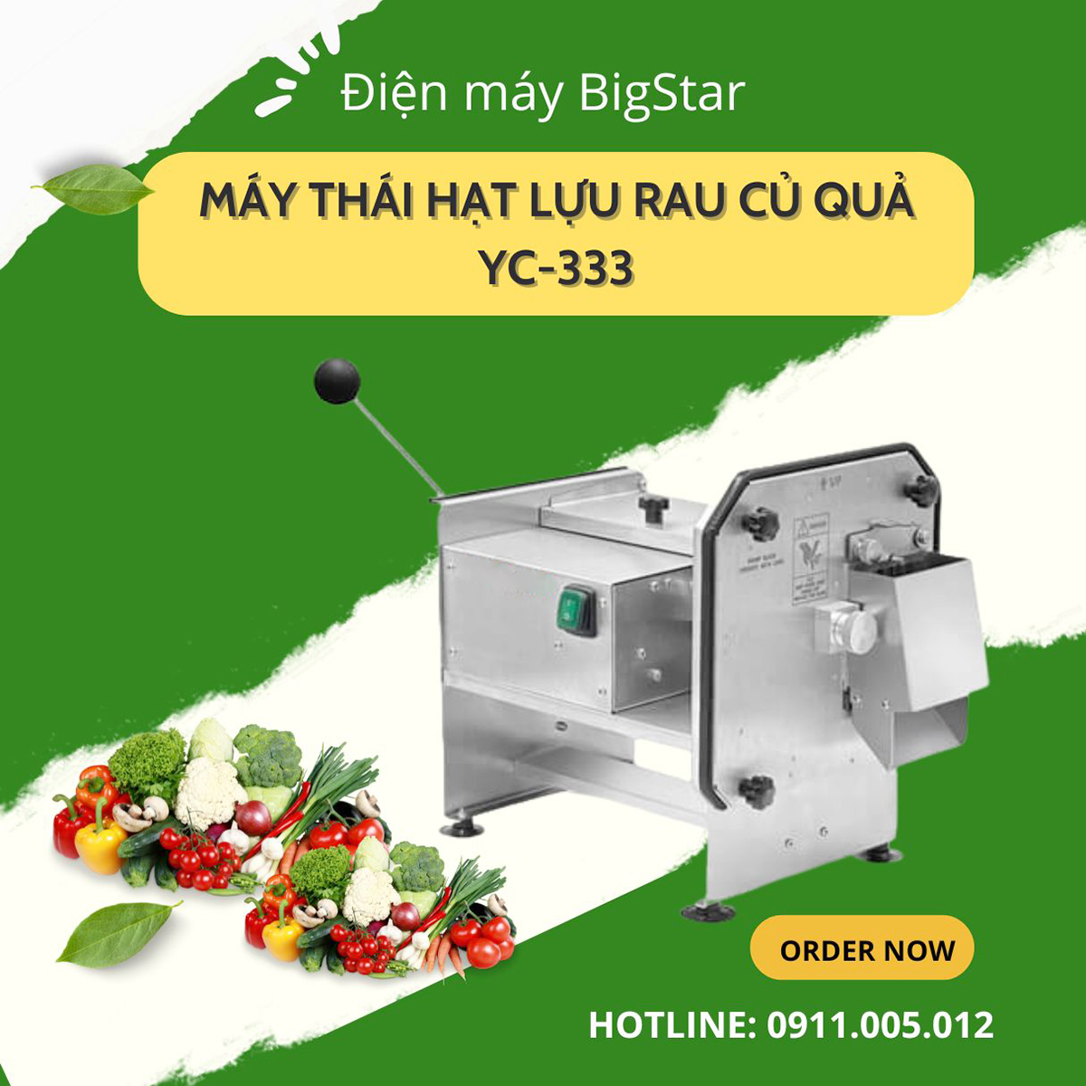Máy thái hạt lựu rau củ quả YC-333