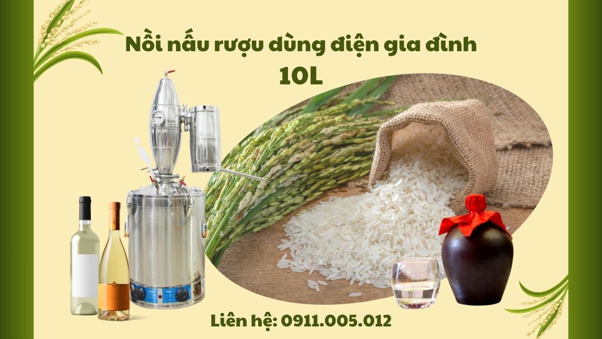 Nồi nấu rượu dùng điện gia đình 10L