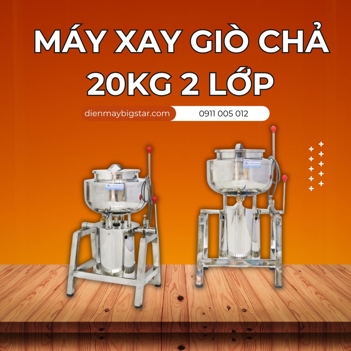 Máy xay giò chả 20kg 2 lớp