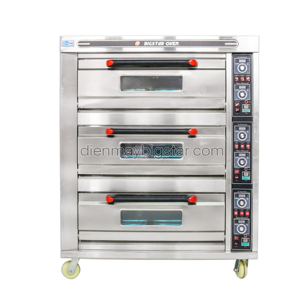 Lò nấu cơm niêu điện, gas 3 tầng 6 khay