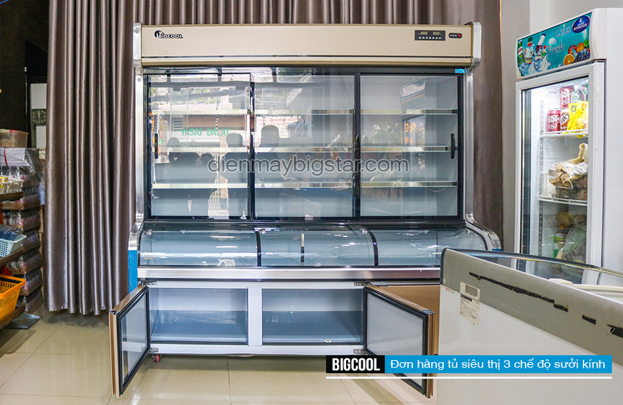 Tủ siêu thị 3 chế độ sưởi kính 2m R3C-2000F