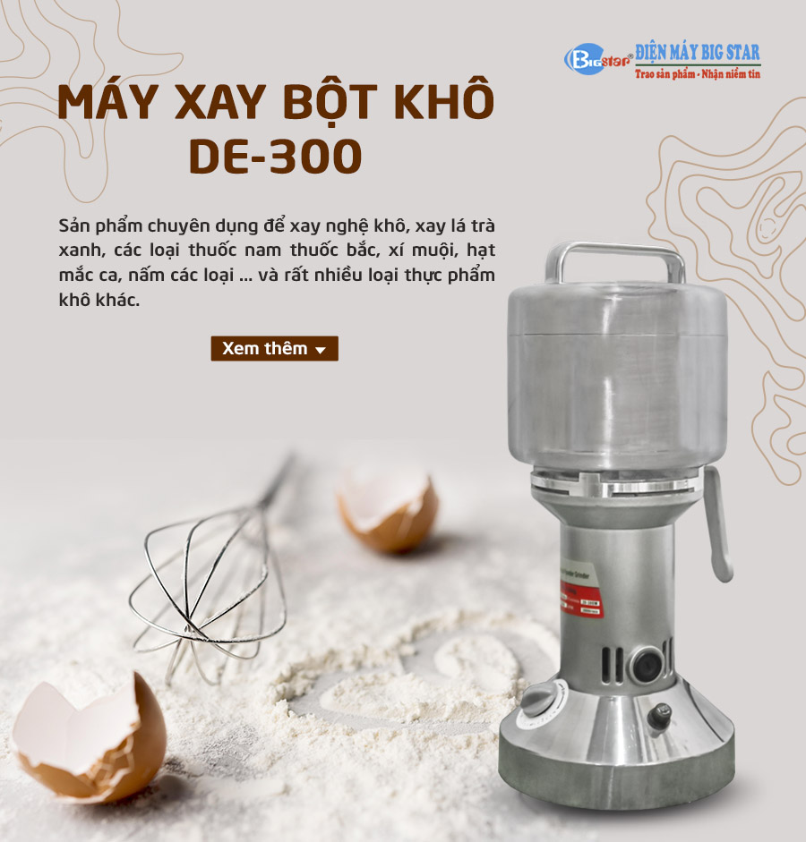 Máy xay bột khô DE-300