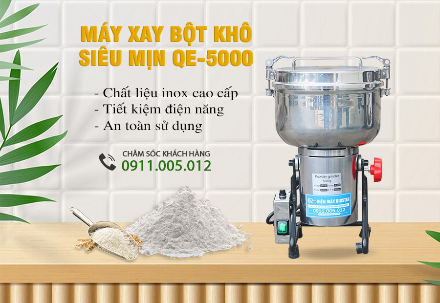 Máy xay bột khô siêu mịn QE-5000