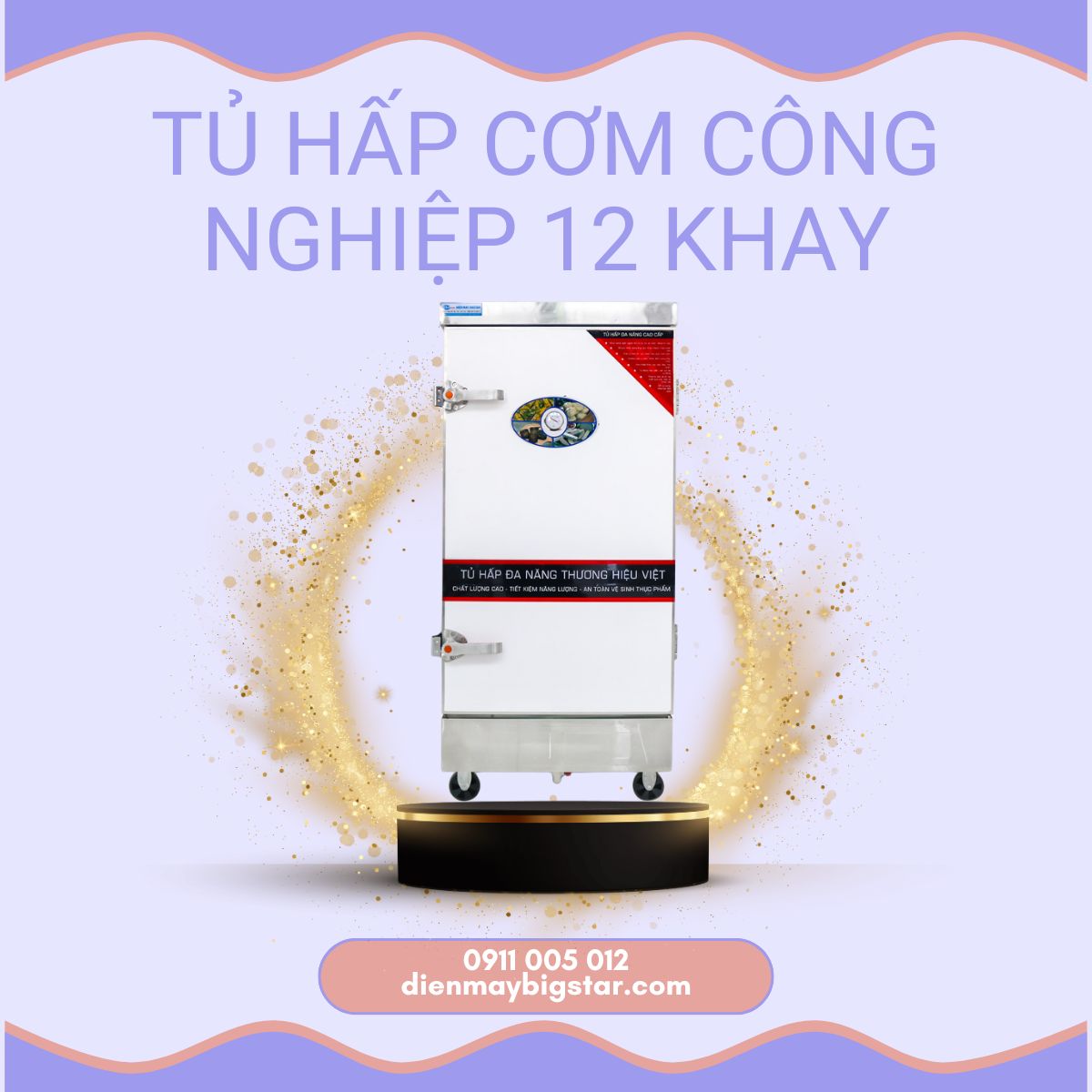 Tủ hấp cơm công nghiệp 12 khay