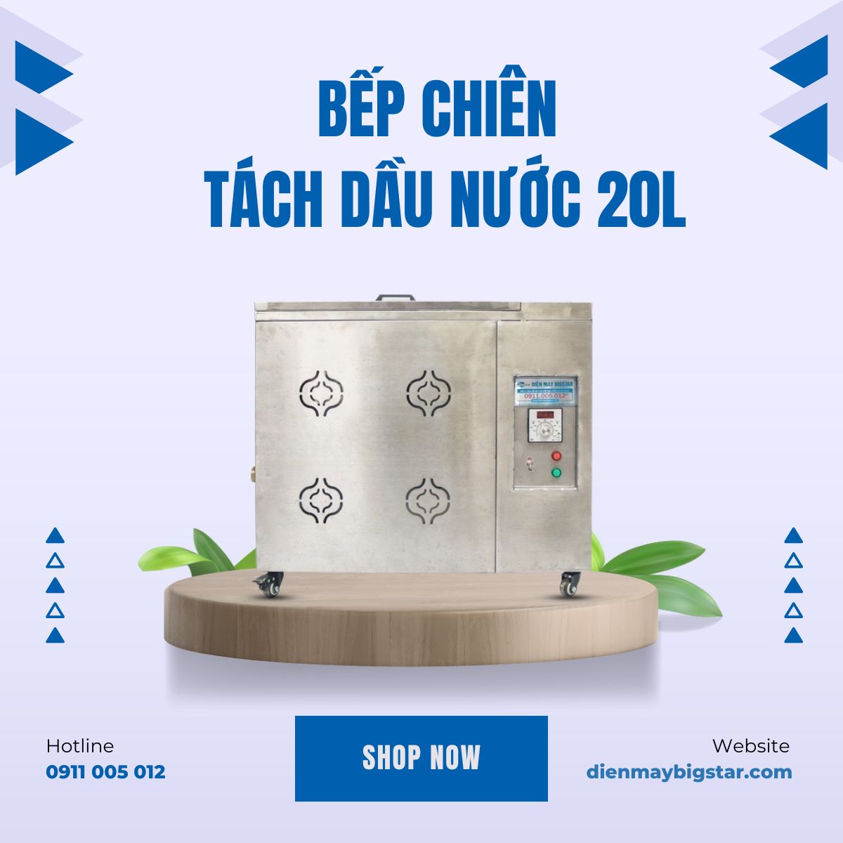 Bếp chiên tách dầu nước 20L