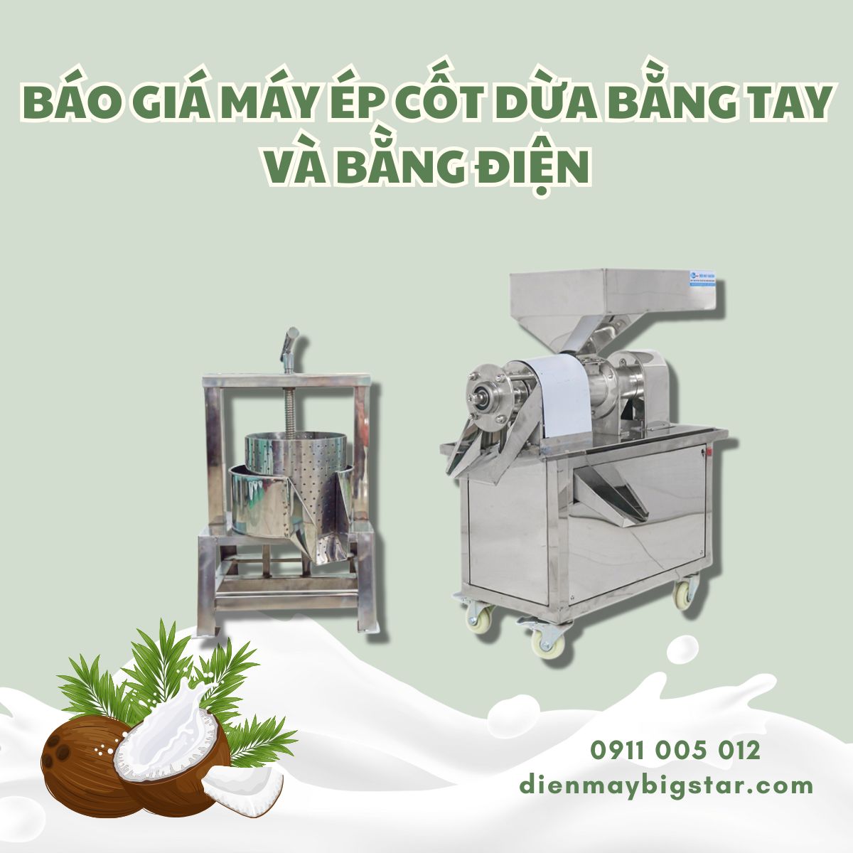 Máy ép cốt dừa