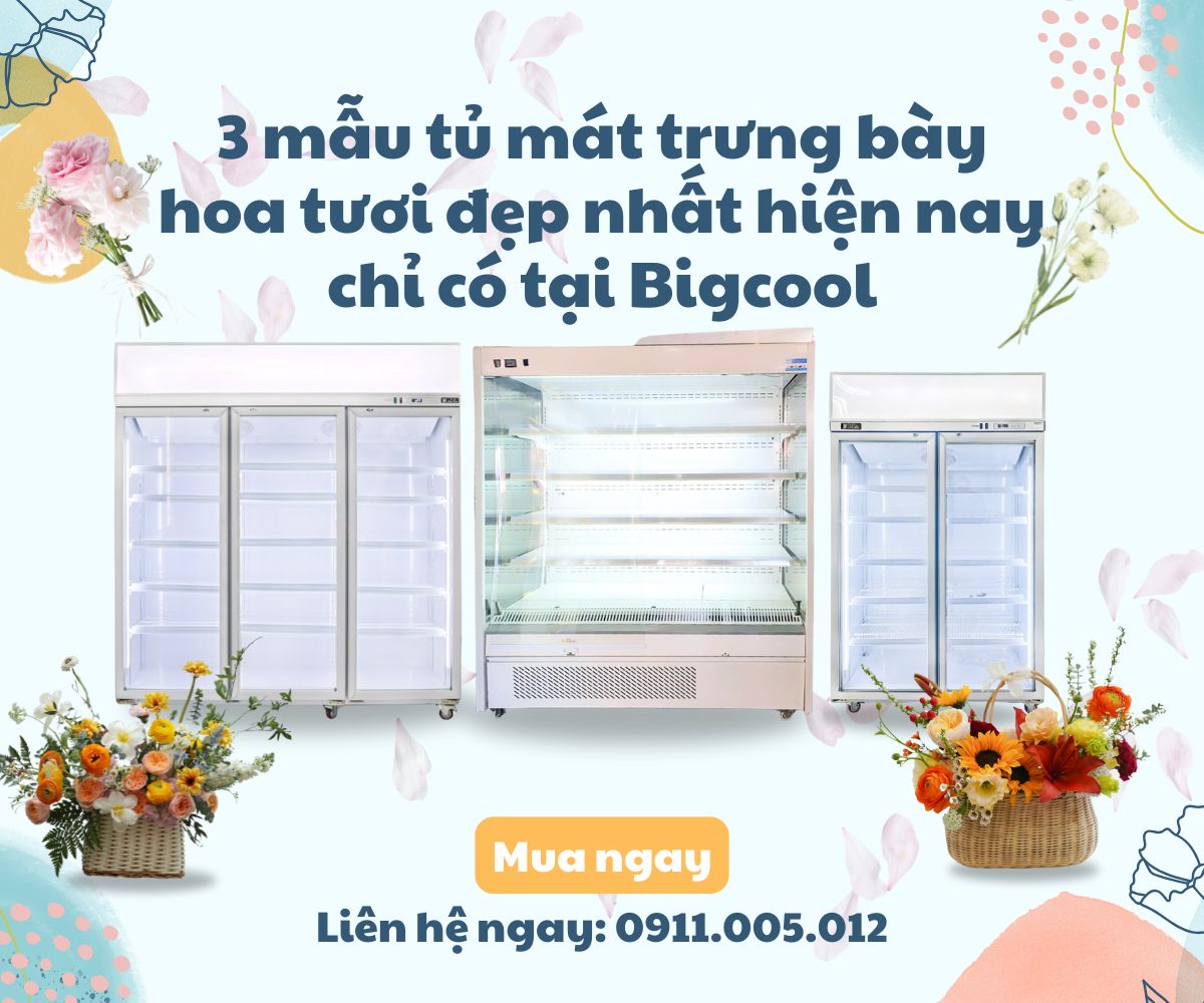 tủ mát trưng bày hoa tươi