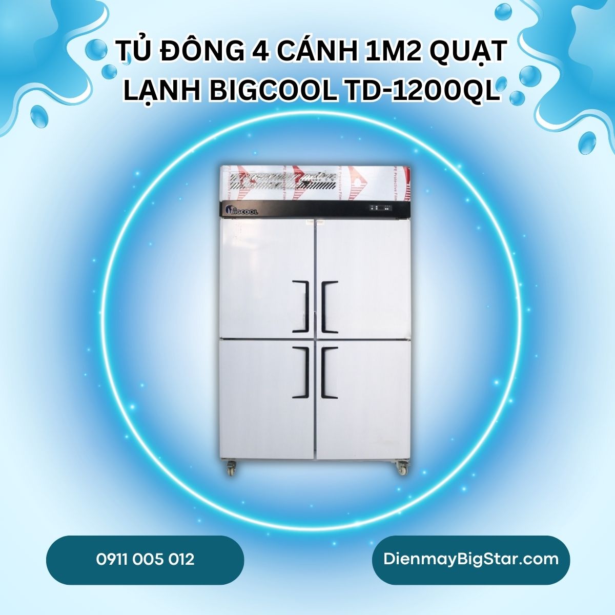 Tủ đông công nghiệp 4 cánh TD-1200QL