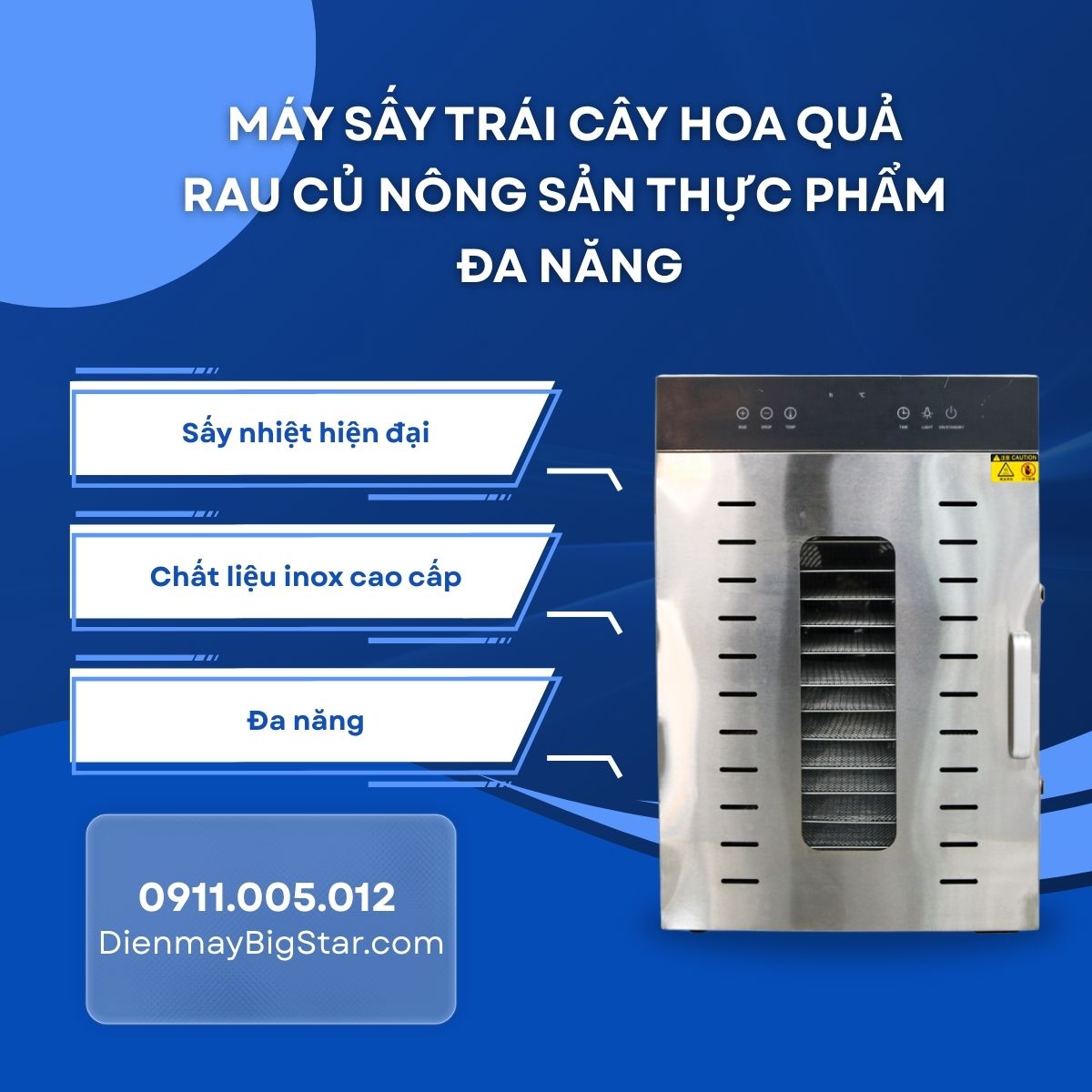 Máy sấy trái cây hoa quả rau củ nông sản thực phẩm 