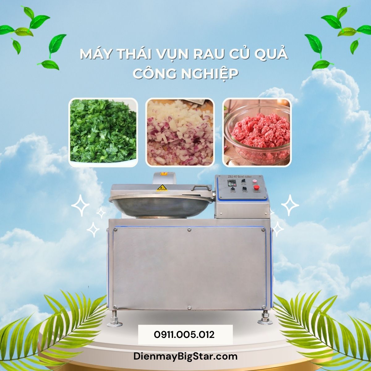 máy thái vụn rau củ quả công nghiệp