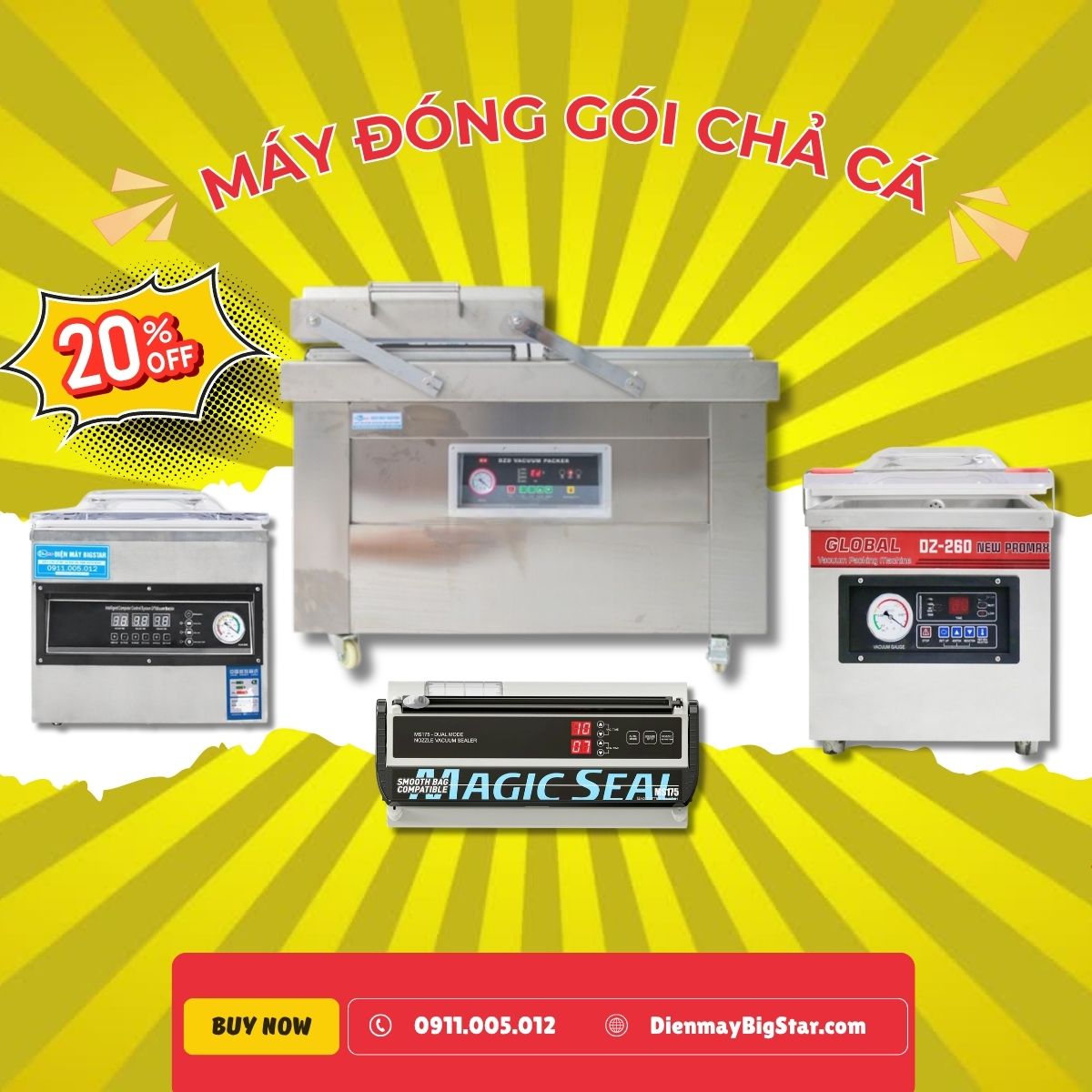 máy đóng gói chả cá