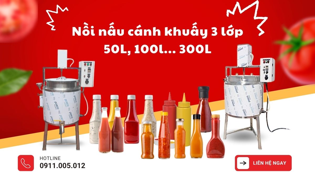 Nồi nấu cánh khuấy 3 lớp