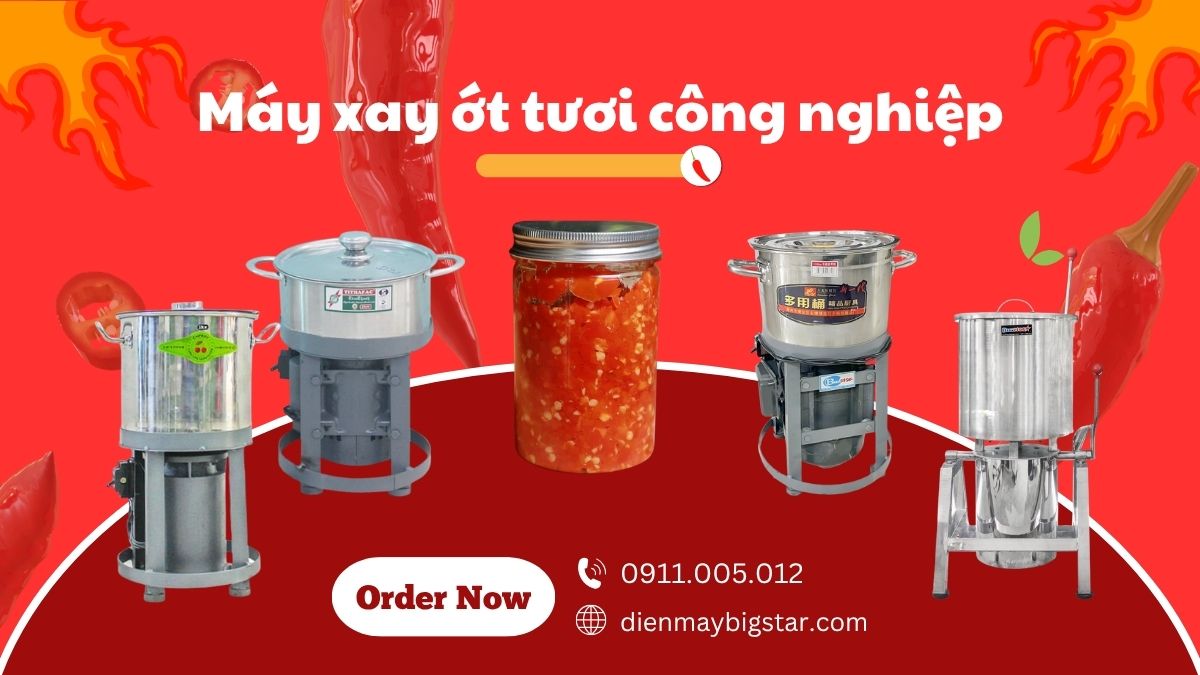 Máy xay ớt tươi công nghiệp