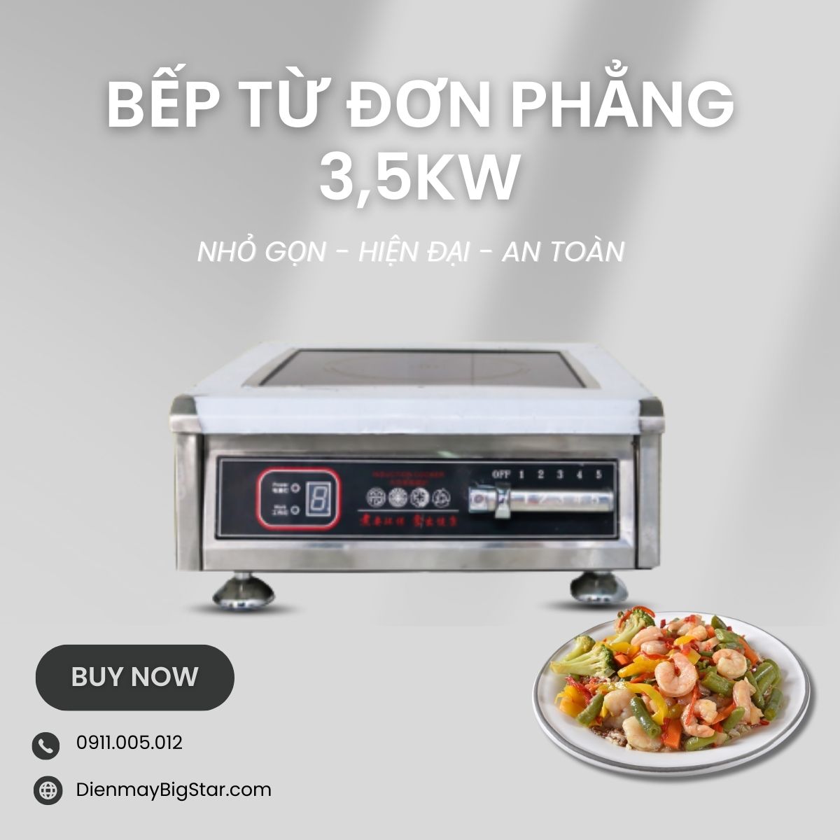 bếp điện từ phẳng 3.5kw