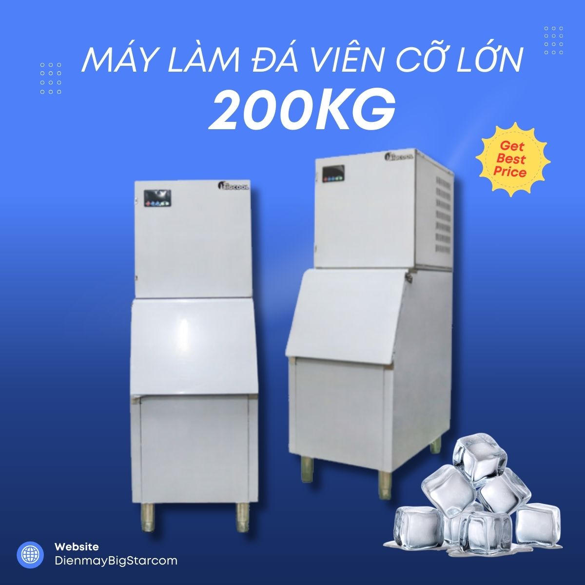 máy làm đá viên cỡ lớn 200kg